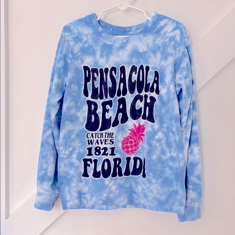 NWOT Tie-Dye Pensacola Beach Long Sleeve Beach T-Shirt